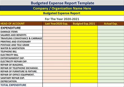Excel Template For Daily Expenses