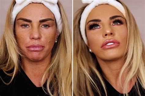 Katie Price Poses Without Make Up Before Giving Herself A Glam