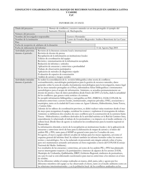 Conflicto Y Colaboraci N En El Manejo De Recursos