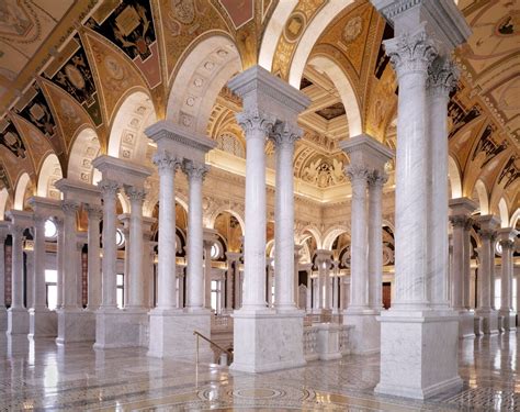 Great Hall At The Library Of Congress S Thomas Jefferson Building Washington D C Digital