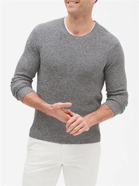 Lyst Banana Republic Factory Marled Crew Neck Pullover Sweater In
