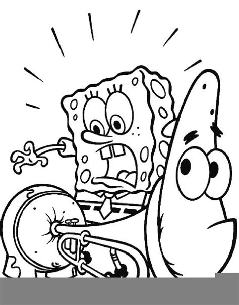 Dibujo para colorear Bob Esponja y Patricio