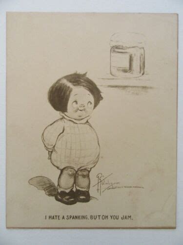 Antique 1909 Reinthal And Newman Ny Pencil Print Risque Spanking Vtg