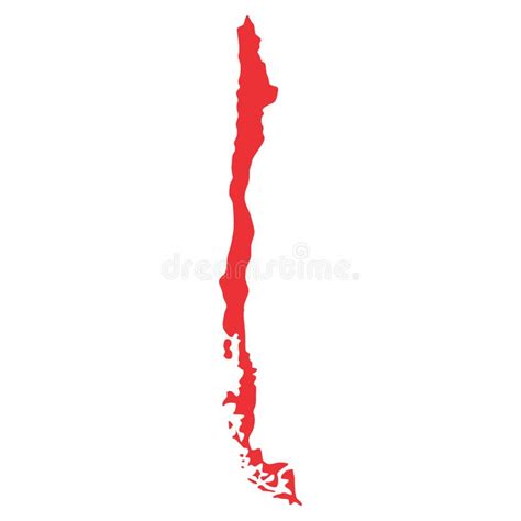 Chile Map Of Chile Vector Silhouette Stock Vector Illustration Of