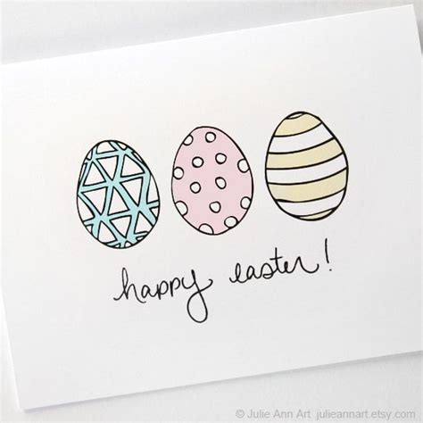 Easter Card. Easter Egg Card. Happy Easter Card.. $4.00, via Etsy. | Happy easter card, Easter ...
