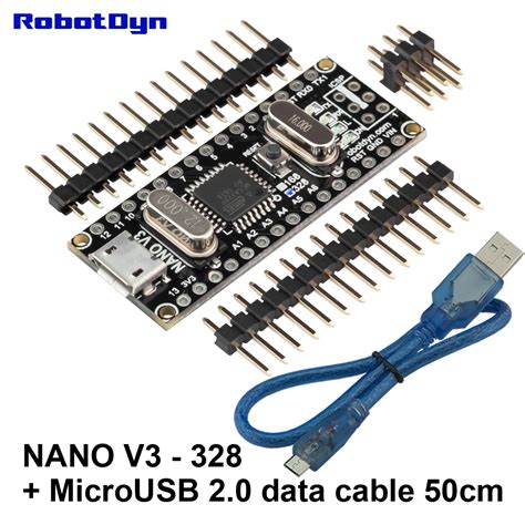 Nano V3 Atmega328ch340g Usb 20 Data Cable 50cm Compatible For