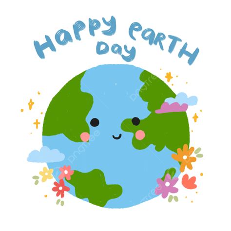 Happy Earth Day Clipart Vector Cute Earth Planet Happy Day