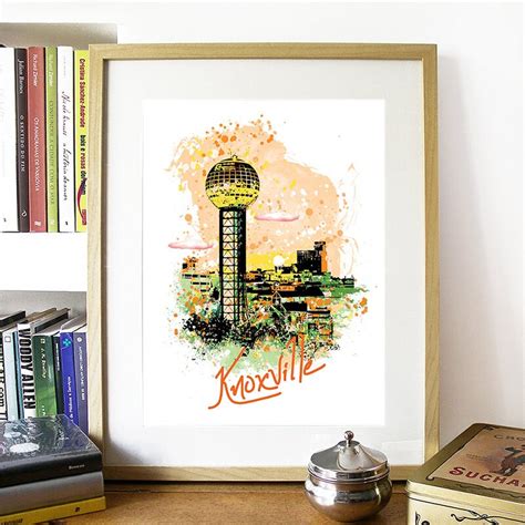 Knoxville Print Knoxville Skyline Knoxville Art Knoxville Poster