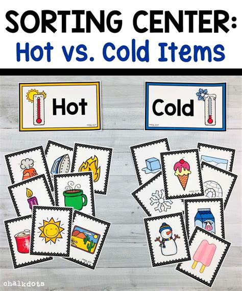 Hot Vs Cold Sorting Activity Preschool Learning Activities