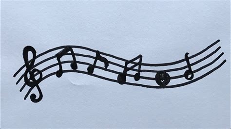 How To Draw Music Notes Youtube