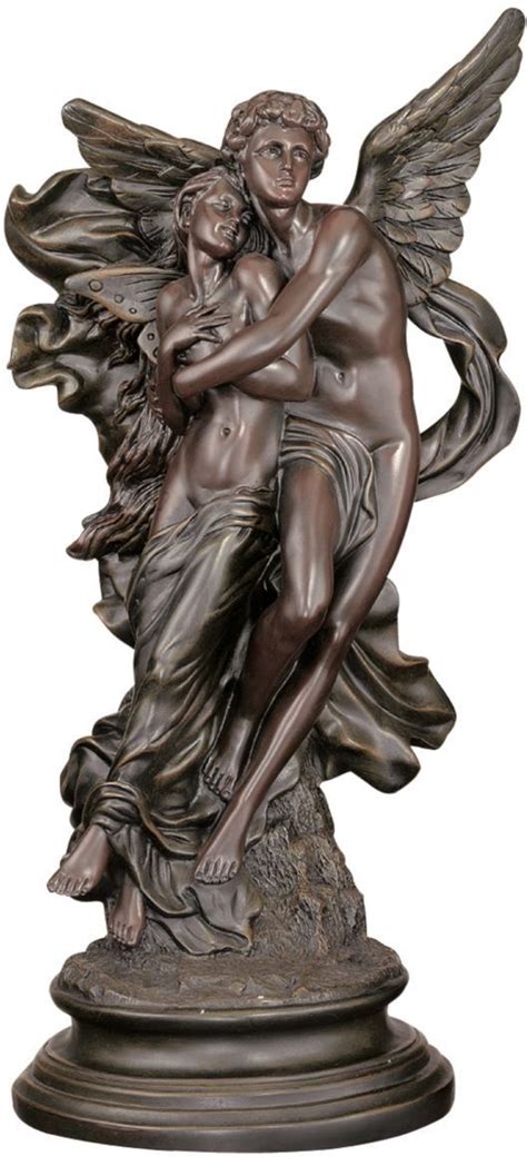 Xoticbrands 23 Classic Bronze Romantic Cupid And Psyche Statue