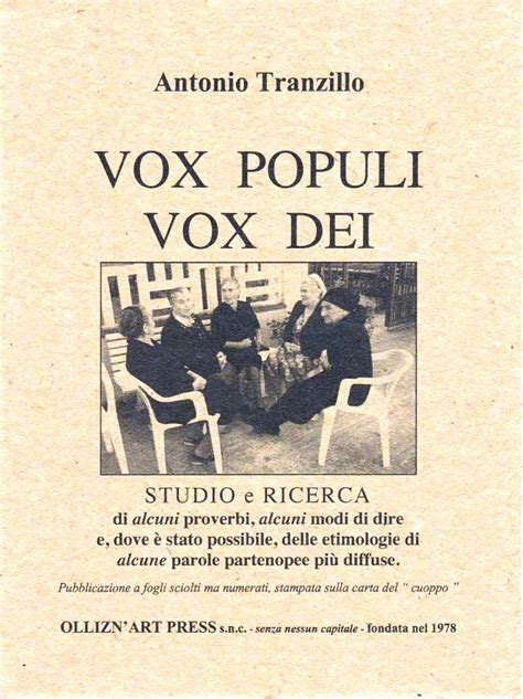 Il Libro Vox Populi Vox Dei Lo Speakers Corner