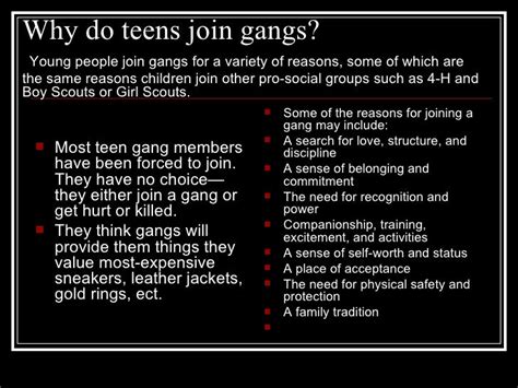 Teens And Gangs