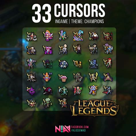 33 Champion Cursors Ingame League Of Legends By