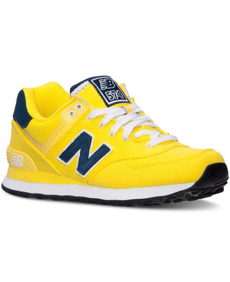 New Balance Womens 574 Casual Sneakers From Finish Line In Yellow Lyst