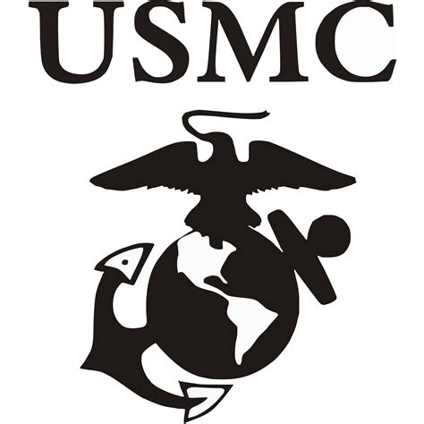 Usmc Logo Svg Clip Art Black White Outline Symbol Logo Transparent Png