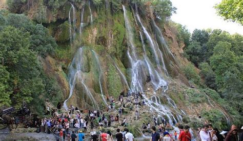 Iran Waterfall Ab Sefid Lorestan Province Is One Of The Waterfalls