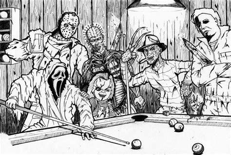 80s Horror Coloring Pages
