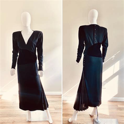 Vintage 1990s Emanuel Ungaro Formal Dress 90s Luxury Label Etsy