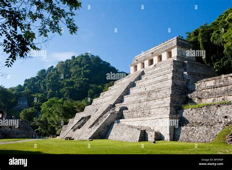 Side View Of The Temple Of The Inscriptions Tomb Of King Pakal In Palenque Archeological Site