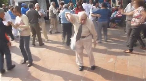 Elderly Man Throws Away His Crutches To Dance Elderly Man Man