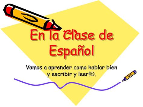 Ppt En La Clase De Español Powerpoint Presentation Free Download