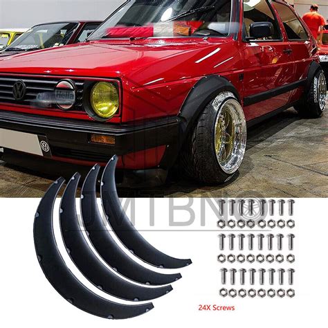 4pcs Car Fender Flares Wide Body Kit Wheel Arches For Volkswagen Golf