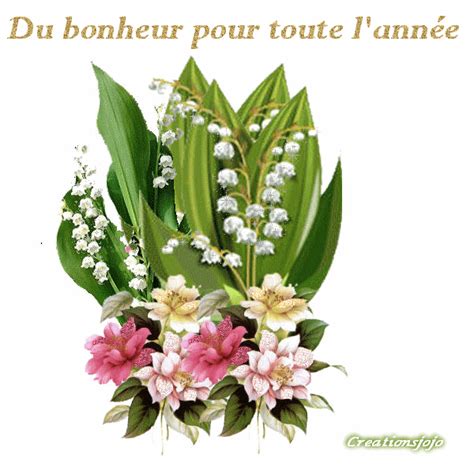 Oiseau à taches rouges sur un lièvre d'arum. Muguet réalisé avec une assiette en carton et gommettes2017