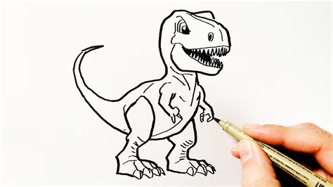 how to draw a t rex youtube