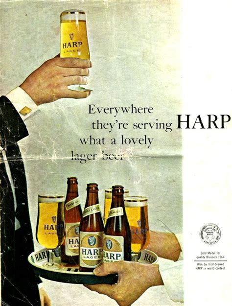 Harp Lager 1964 Back Cover Banba Irish Beer Beers Of The World