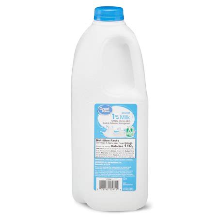 ★ how many calories in 1% milk? Great Value 1% Low Fat Milk, 0.5 Gallon, 64 Fl. Oz ...