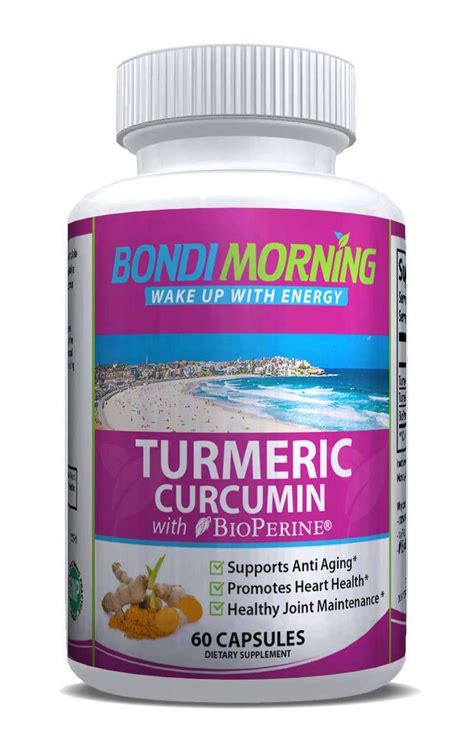 Bondi Morning Turmeric Curcumin With Bioperine Capsules The