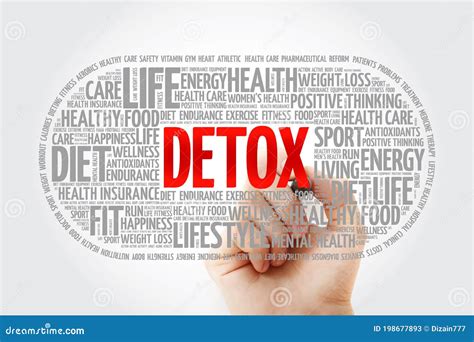 Detox Word Cloud With Marker Stock Image Image Of Detoxify Help