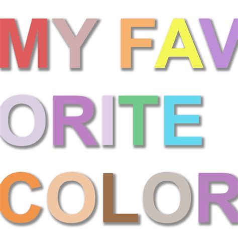 My Favorite Color Vol 1 My Favorite Color