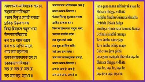 National Anthem Of India Jana Gana Mana Lyrics Translation