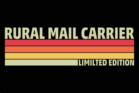 Rural Mail Carrier Limited Edition Funny T Shirt Design 28752786 Vector