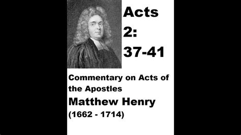 Acts 2v37 41 Matthew Henry Complete And Unabridged Commentary Youtube