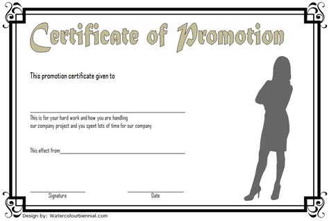 Certificate Of Job Promotion Template Ideas