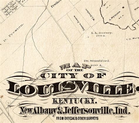 Old Map Of Louisville Kentucky 1898 Vintage Map Vintage Etsy Old