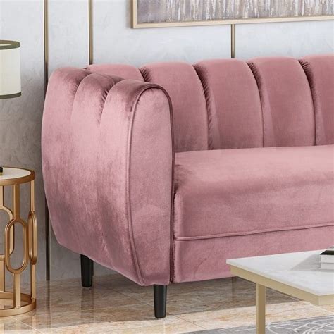 Bobran Modern Velvet 3 Seater Sofa By Christopher Knight Home 3000