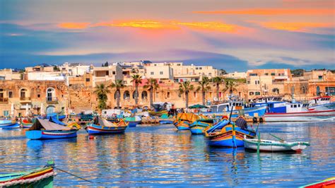 Marsaxlokk Village Port Of Malta Illuminate 4k Wallpaper