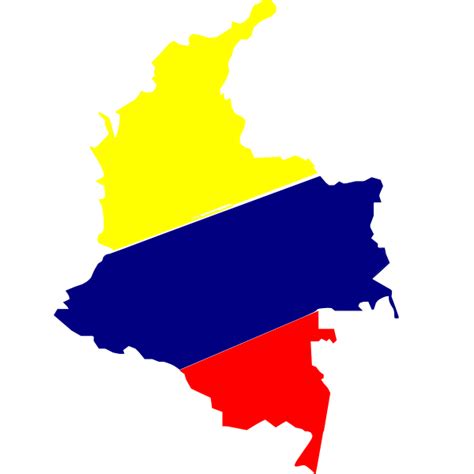 Icono Del Vector Del Mapa De Colombia Aislado En El Fondo Transparente