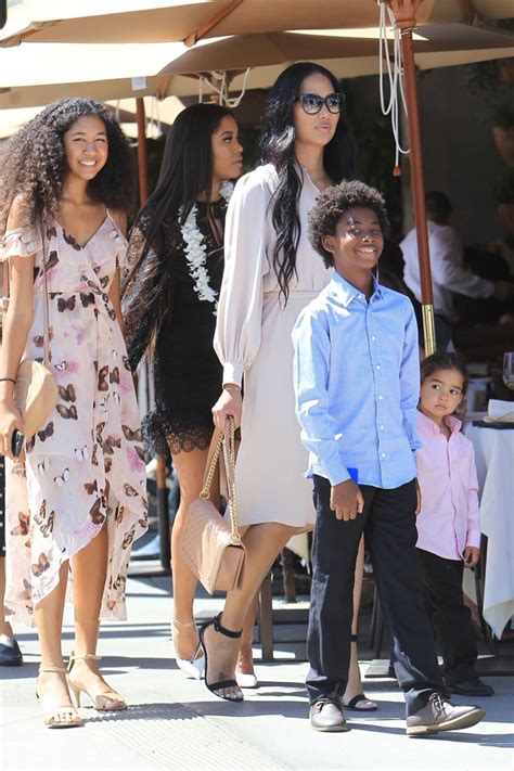 Celebrity Kids Kimora Lee And Russell Simmons Reunite To Attend