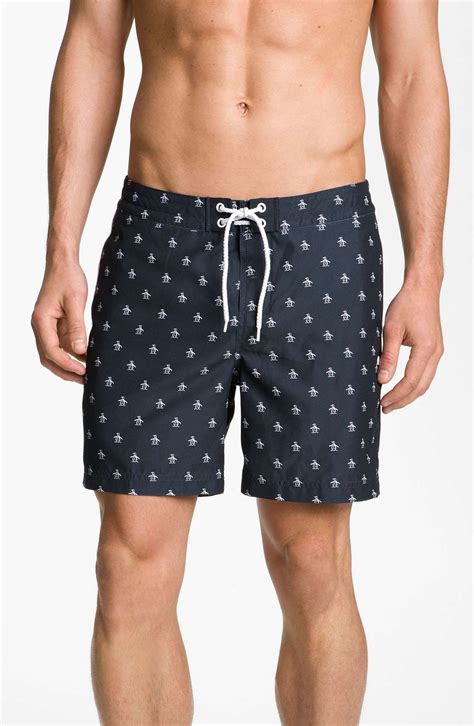 Main Image Original Penguin Print Swim Shorts Men Sport Pants Mens