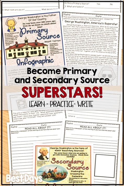 Primary Vs Secondary Sources Worksheets