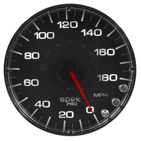 Autometer Spek Pro Gauge Speedometer 5in 180 Mph Elec Programmable