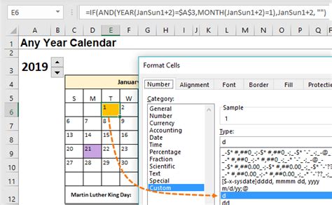 Excel Calendar Template Date Formulas Explained • My Online Training Hub