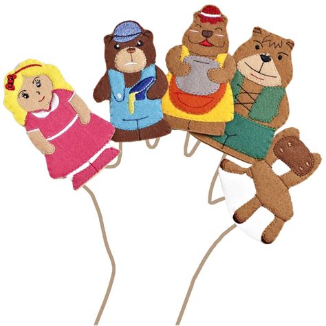 Goldilocks And The Three Bears Finger Puppet Set