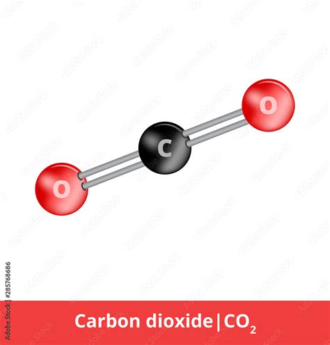 Vector Ball And Stick Model Model Of Chemical Substance Icon Of Carbon