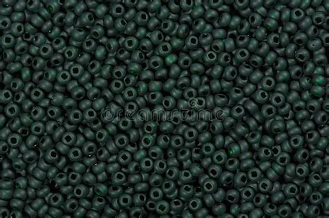 Dark Green Seed Beads Background Stock Image Image Of Glassy Beads